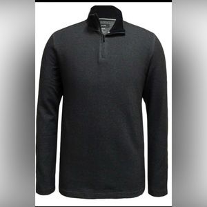 Alfani Men’s Sweater Gray Size M Pullover Stretch Quarter-Zip